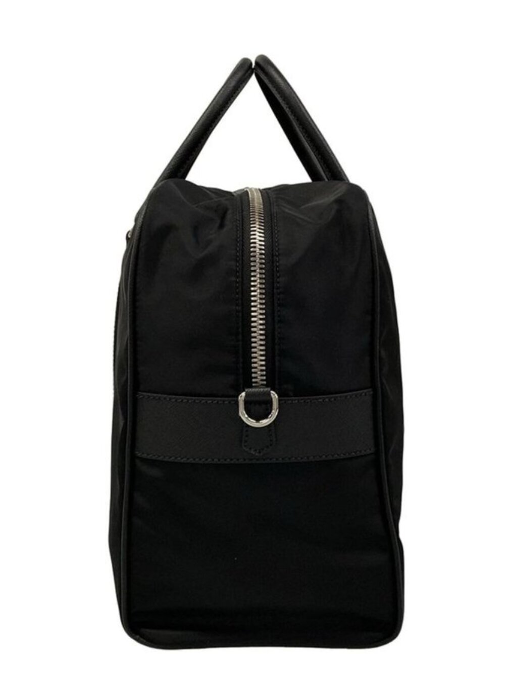Prada Boston Bag Black Re-Nylon No Lock Leather - Picture 4 of 15